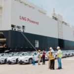 BYD ship docking at a Mexican port